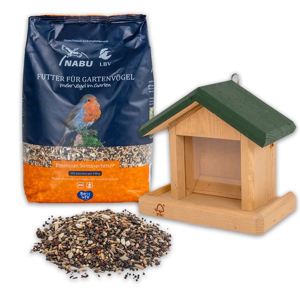 Starter-Set mit Wandfutterhaus und Sommerfutter