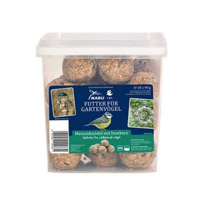 Premium-Meisenknödel mit Insekten, 30 Stück im Eimer