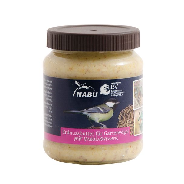 Premium Vogel-Erdnussbutter mit Mehlwürmern, 330 g