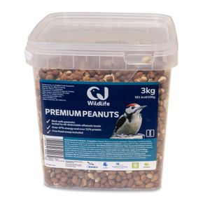 Hochwertige Erdnüsse für Gartenvögel, 3 kg im Eimer