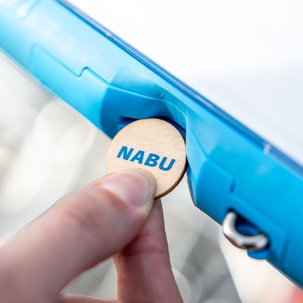 NABU-Einkaufswagenchip aus Birkenholz