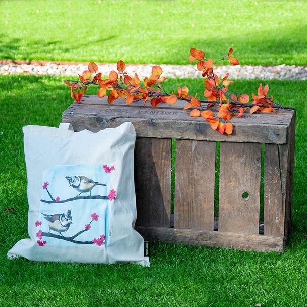 Baumwolltasche Haubenmeise