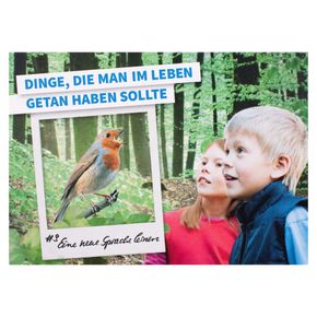 Postkarte, Motiv #9 Eine neue Sprache lernen