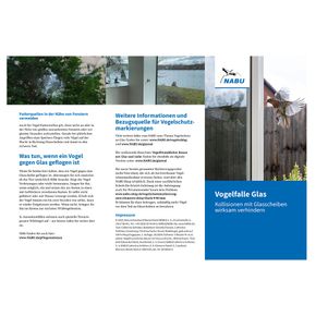 Vogelfalle Glas - Kollisionen mit Glasscheiben wirksam verhindern