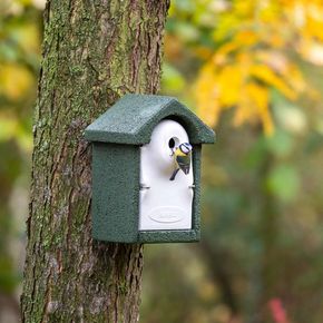 Nistkasten Holzbeton mit NABU-Wortmarke, 28 mm